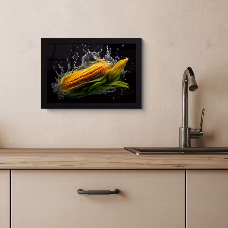 Cadre Photo - Maïs - Légumes - Plantes - Noir - Eau — 3