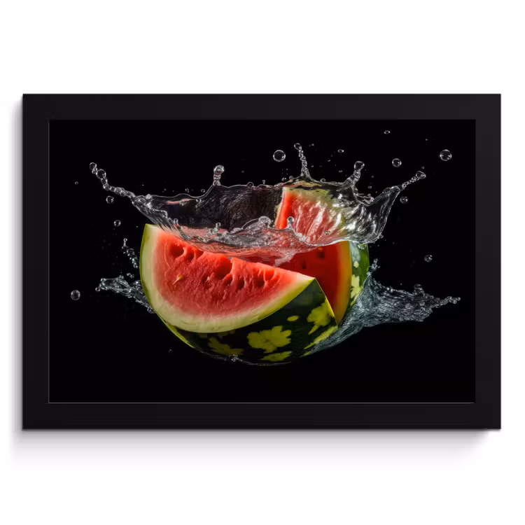 Cadre Photo - Pastèque - Noir - Eau - Fruit - Melon — 1