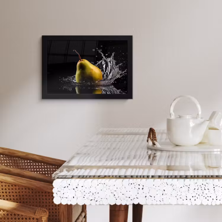 Cadre Photo - Poire - Fruit - Eau - Noir — 3