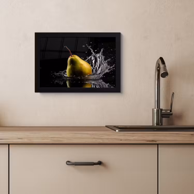Cadre Photo - Poire - Fruit - Eau - Noir — 4