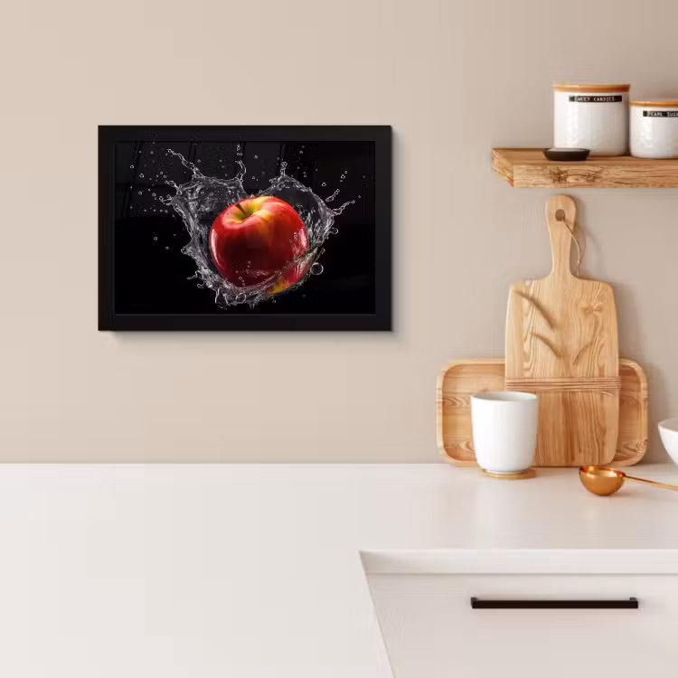 Cadre Photo - Pomme - Rouge - Eau - Noir - Fruit — 2