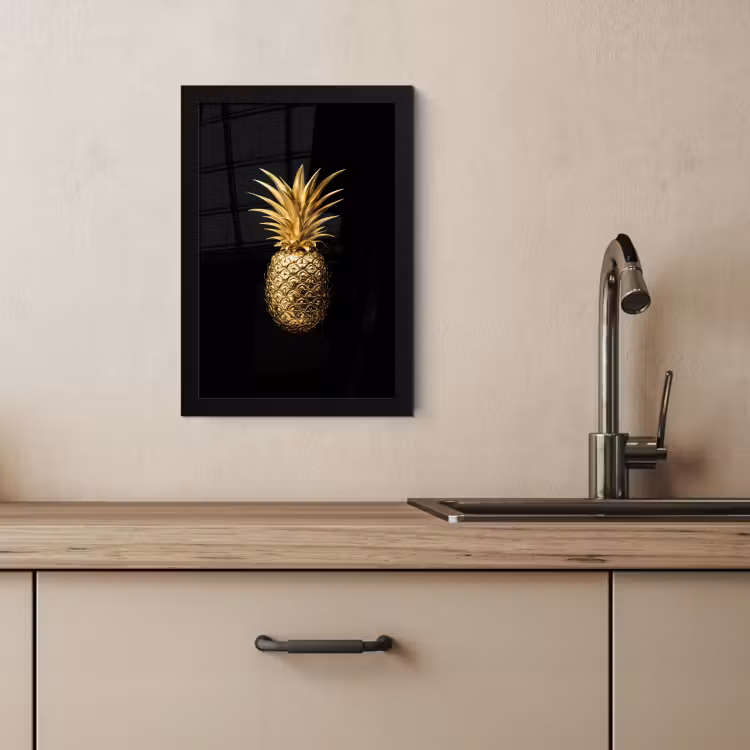 Cadre Photo - Ananas - Noir - Or - Luxe — 4