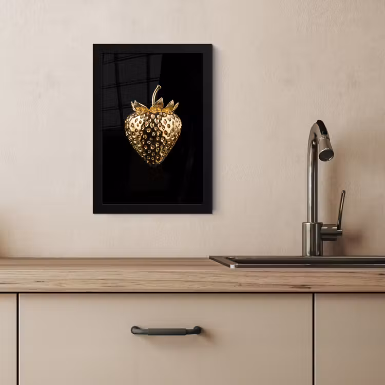 Cadre Photo - Fraise - Or - Noir - Chrome — 3