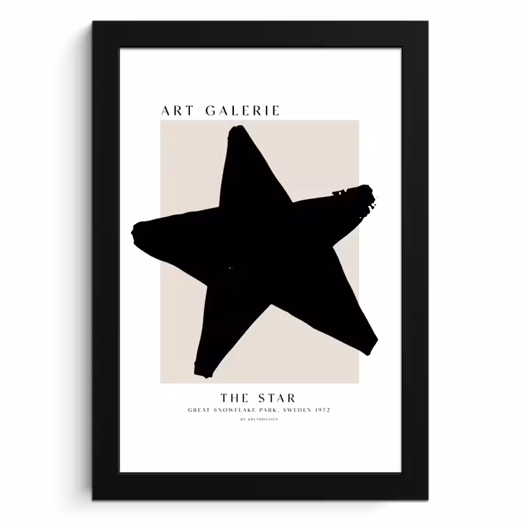 Cadre Photo - Étoiles - Noir - Noël - Fêtes — 1
