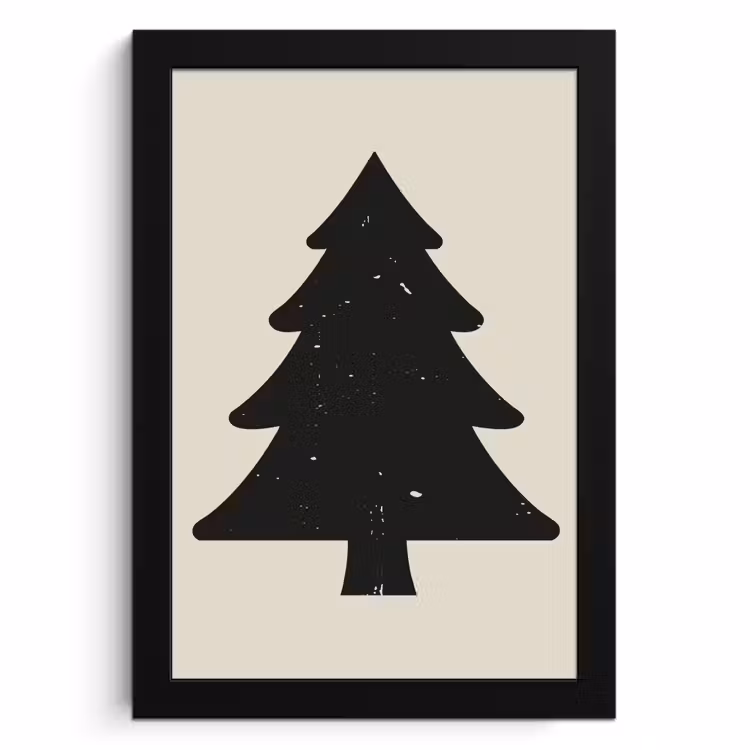 Cadre Photo - Arbre de Noël - Arbre de Noël noir - Arbre - Japandi — 1