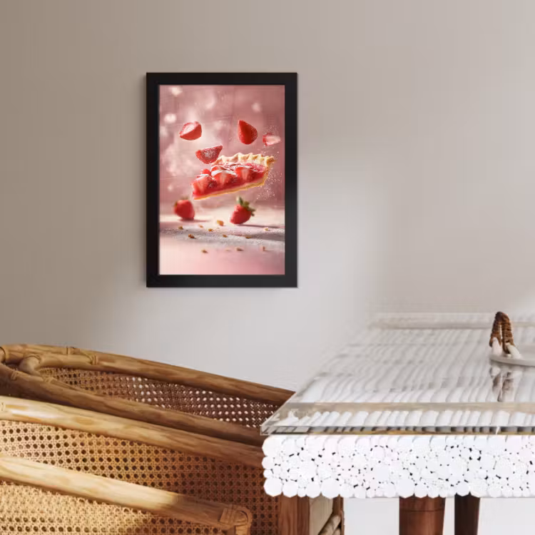 Cadre Photo - Fraise - Gâteau - Aliments - Rose — 2