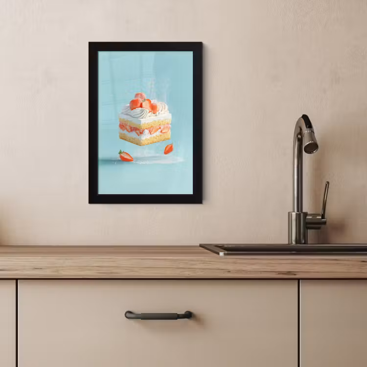 Cadre Photo - Crème fouettée - Gâteau - Bleu - Aliments — 2