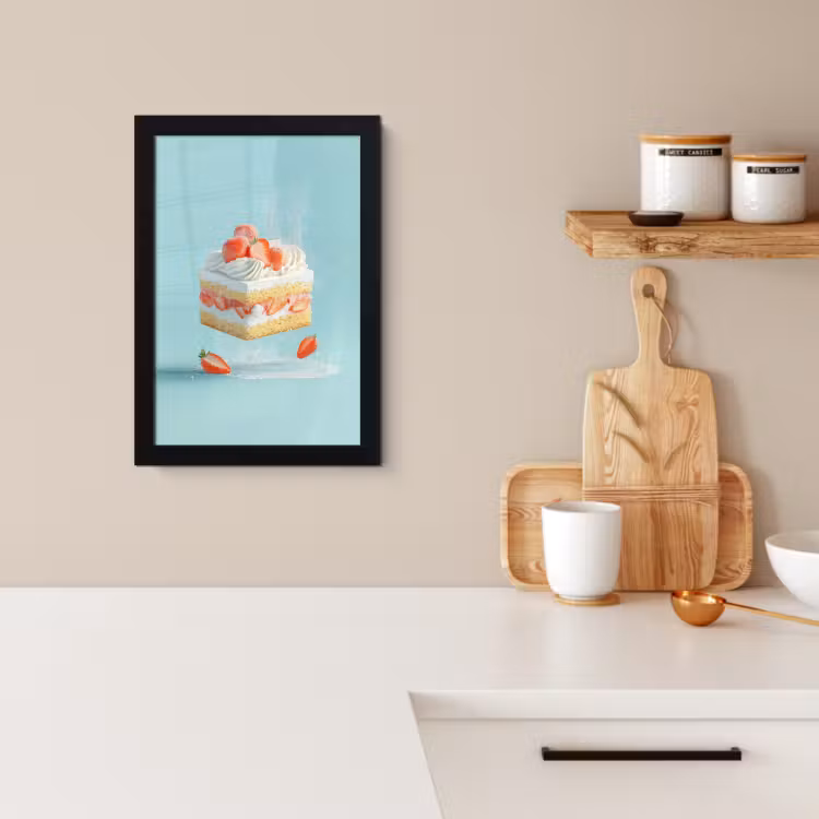 Cadre Photo - Crème fouettée - Gâteau - Bleu - Aliments — 3