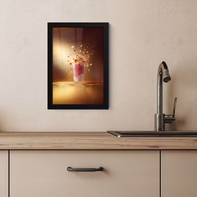 Cadre Photo - Framboise - Smoothie - Boisson - Rose — 3