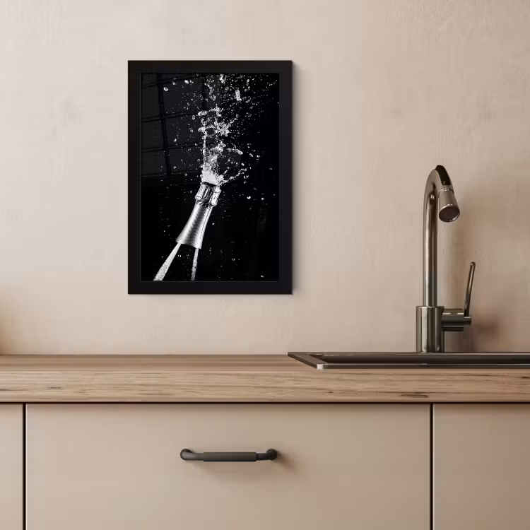 Cadre Photo - Champagne - Noir - Éclaboussures - Éclatement — 3