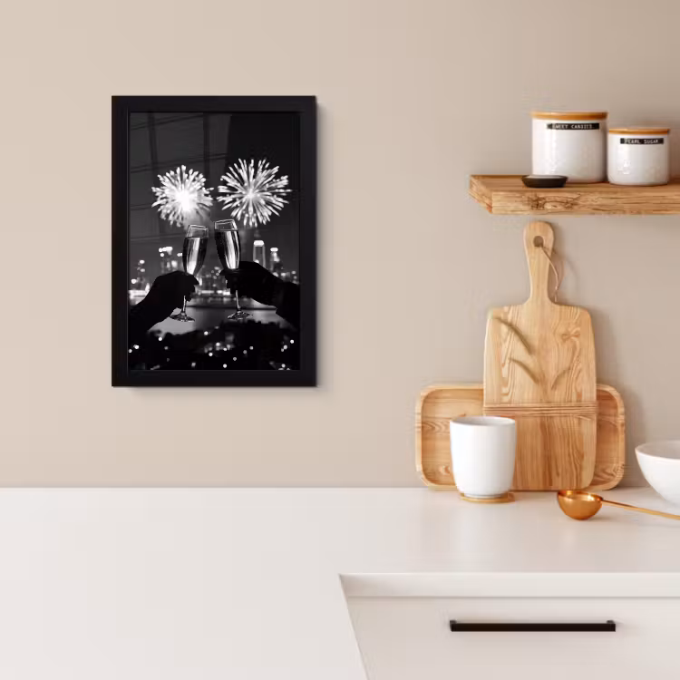 Cadre Photo - Feux d'artifice - Cheers - Skyline - Champagne — 3