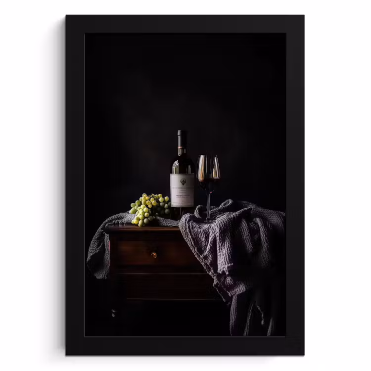 Cadre Photo - Raisins - Vin - Rouge - Table — 1