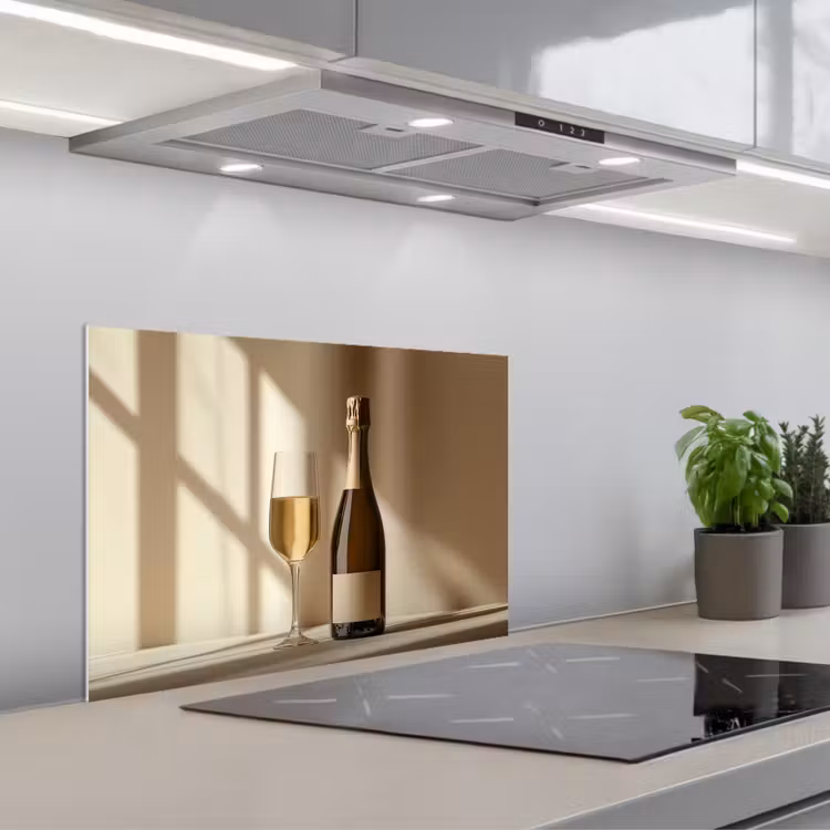 Fond de hotte - Champagne - Beige - Ombre - Bulles — 1