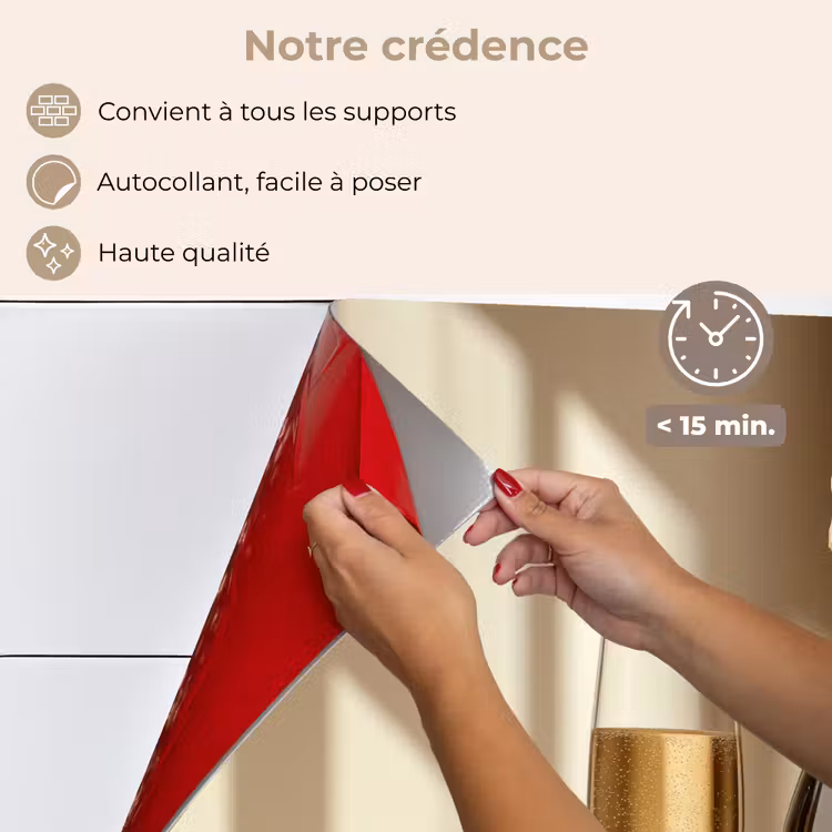 Fond de hotte - Champagne - Beige - Ombre - Bulles — 4