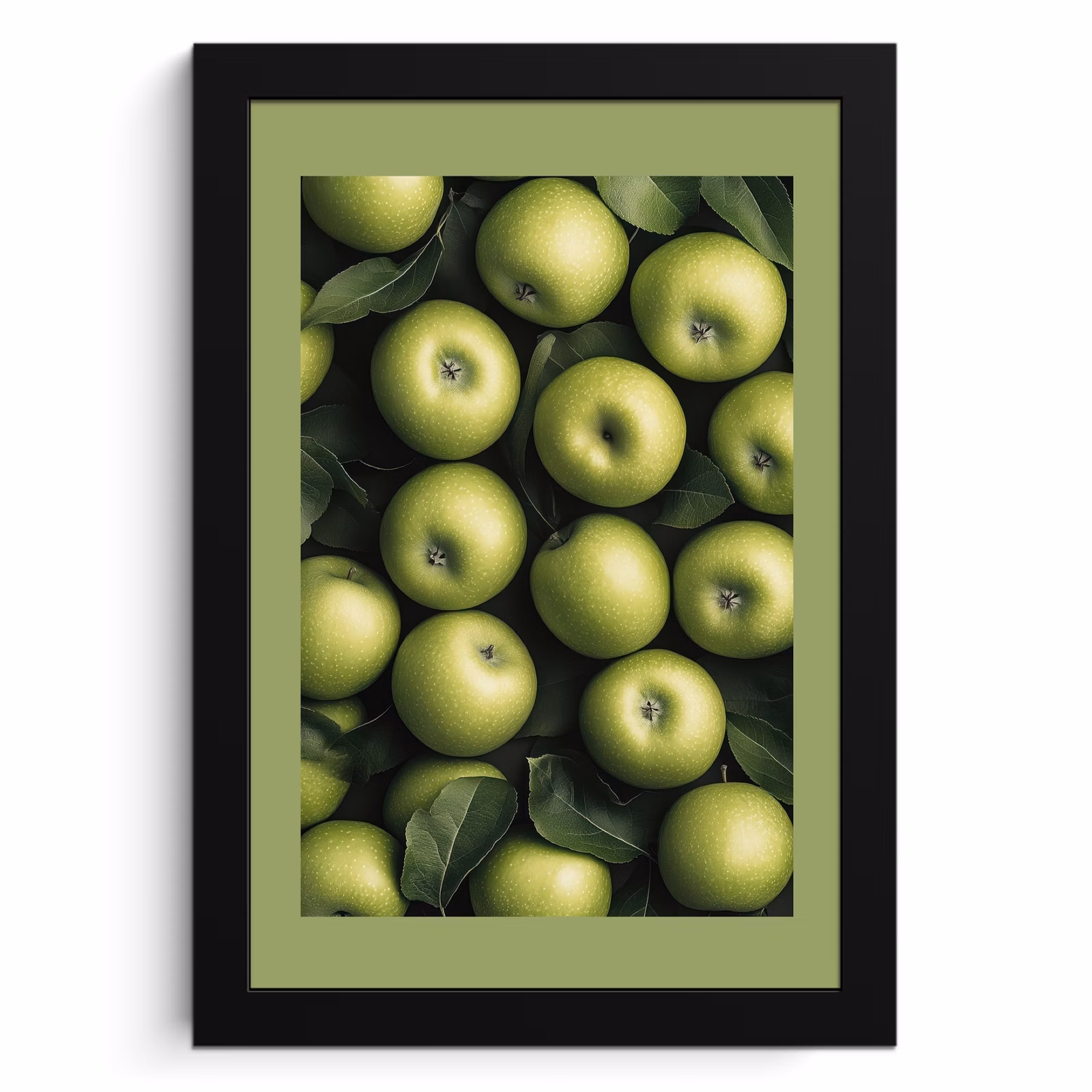 Cadre photo - Pommes - vertes - feuilles — 1