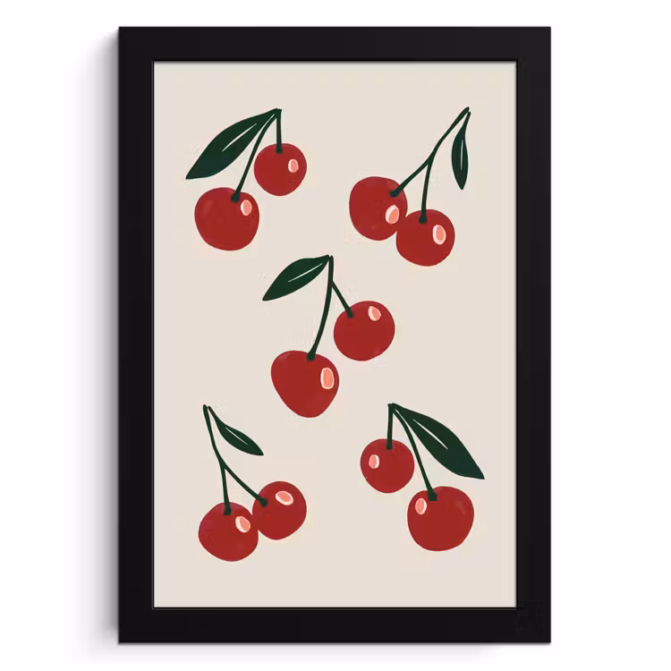 Cadre photo - Cerises - Feuilles - Rouge — 2