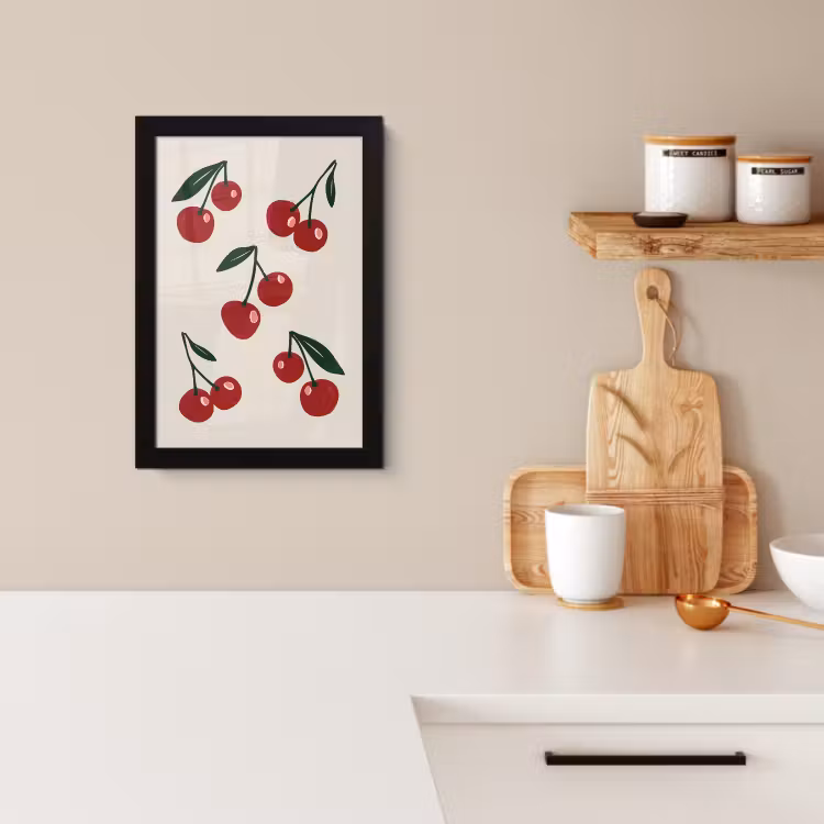 Cadre photo - Cerises - Feuilles - Rouge — 4