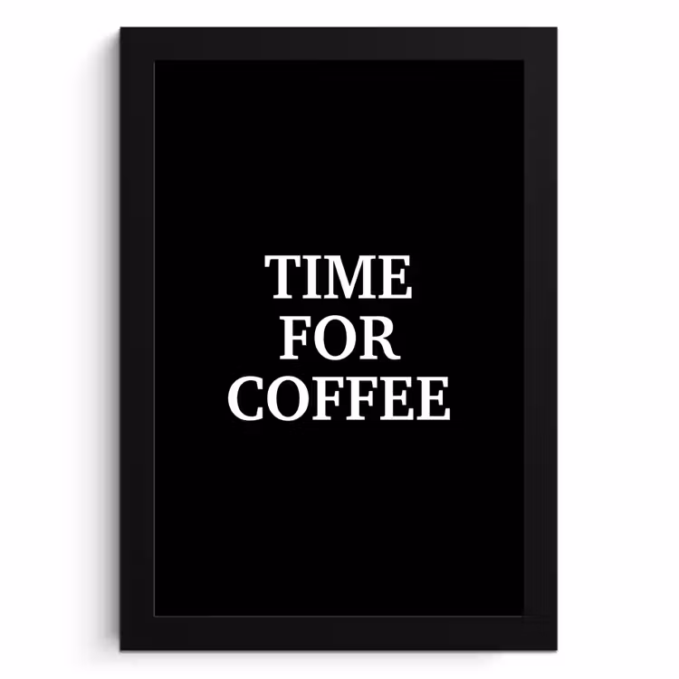 Cadre photo - Citations - Lettres - Café - Noir — 1