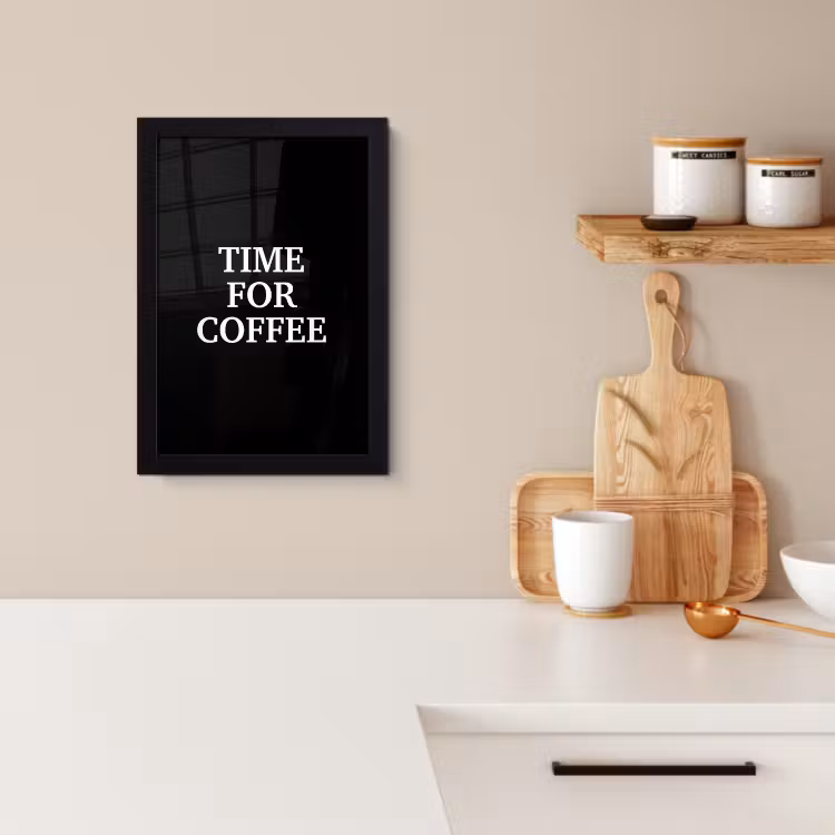 Cadre photo - Citations - Lettres - Café - Noir — 2