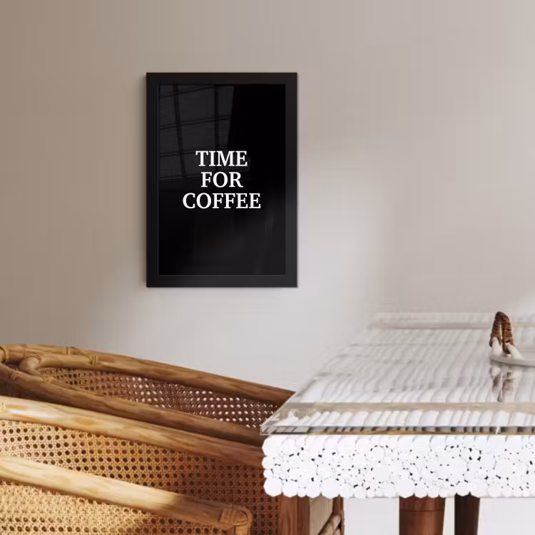 Cadre photo - Citations - Lettres - Café - Noir — 3
