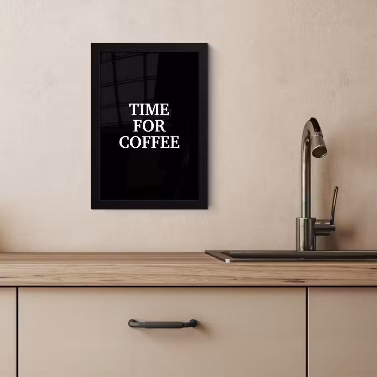 Cadre photo - Citations - Lettres - Café - Noir — 4