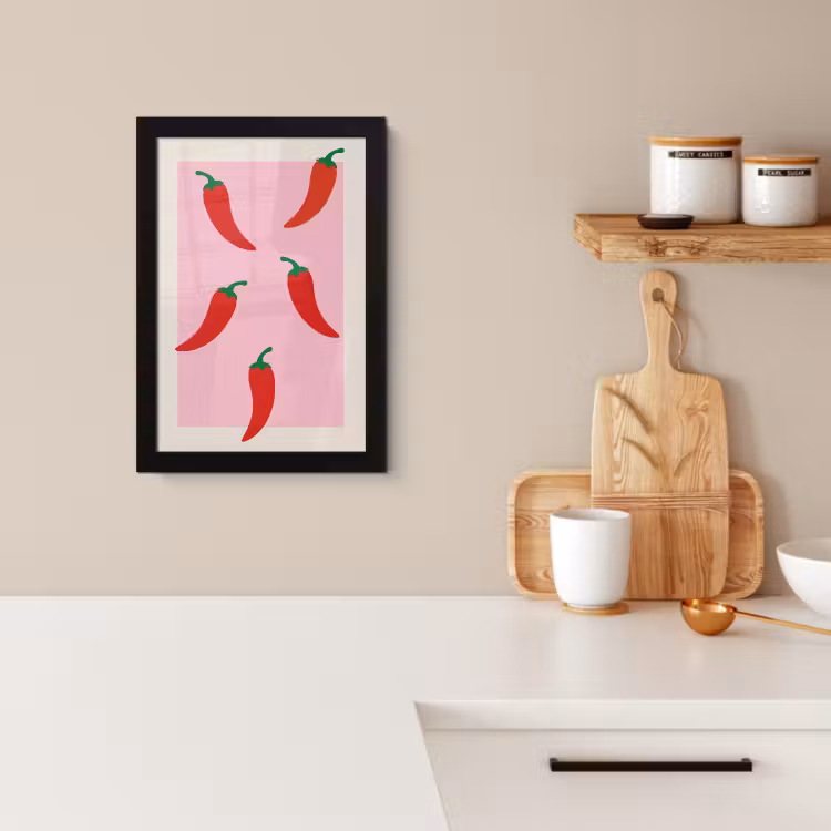 Cadre photo - Poivrons - Rouge - Illustration — 2