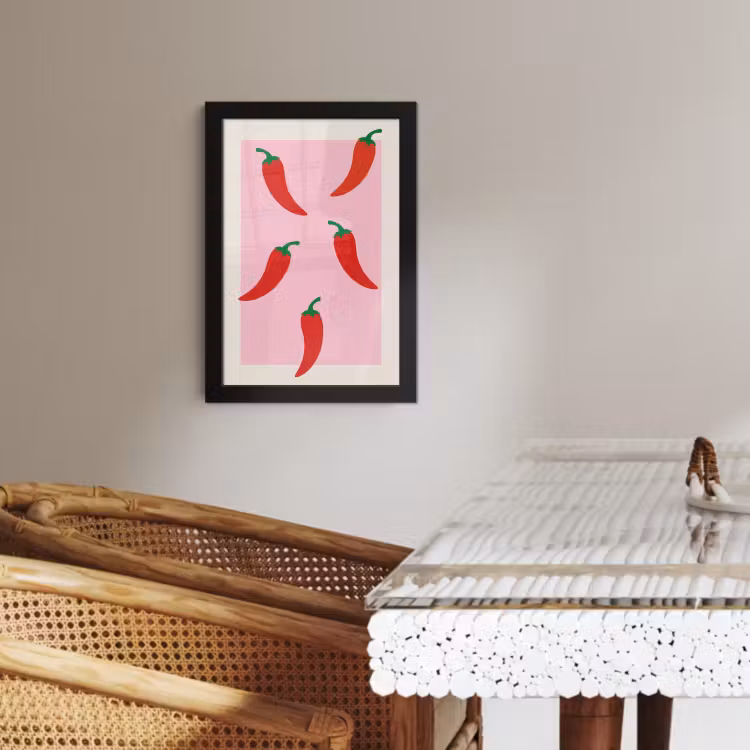 Cadre photo - Poivrons - Rouge - Illustration — 3
