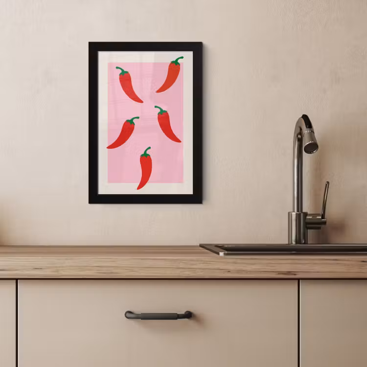 Cadre photo - Poivrons - Rouge - Illustration — 4