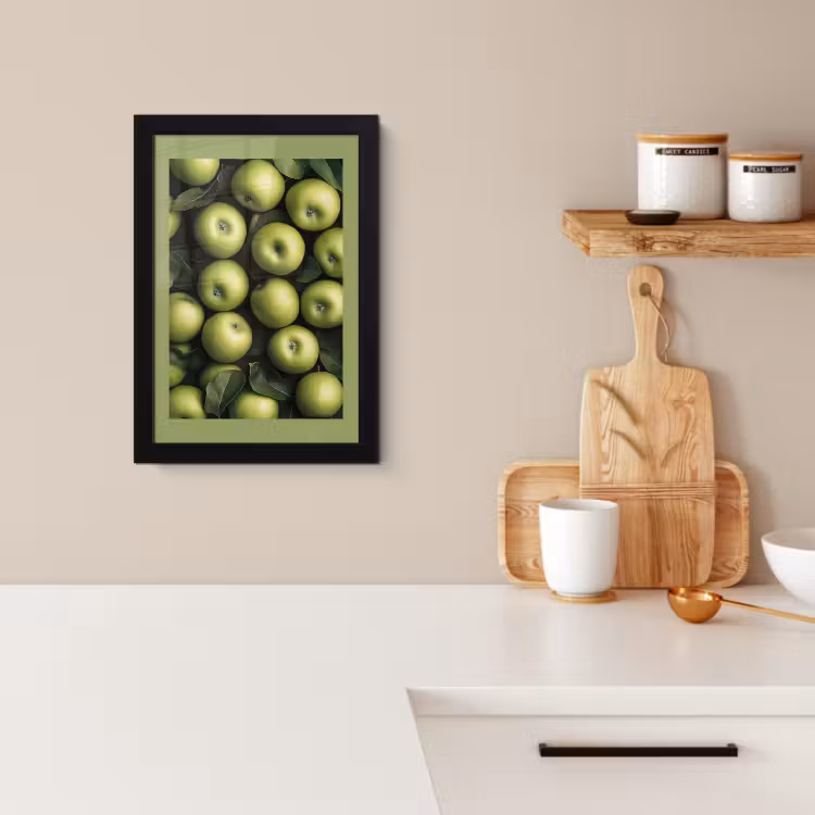 Cadre photo - Pommes - vertes - feuilles — 2