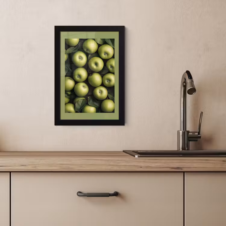 Cadre photo - Pommes - vertes - feuilles — 3