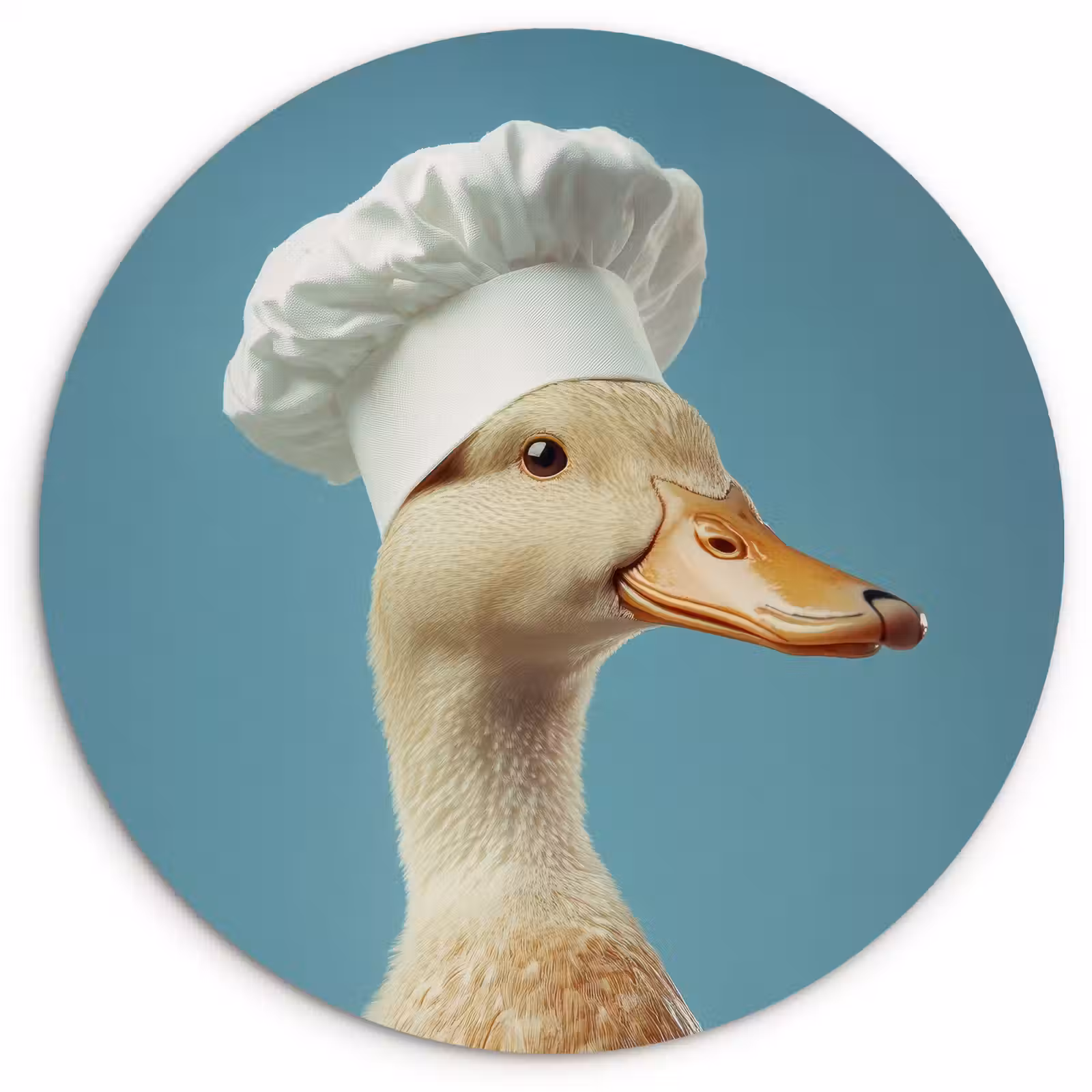 Tableau rond - Canard - Toque - Mignon - Oiseau — 1