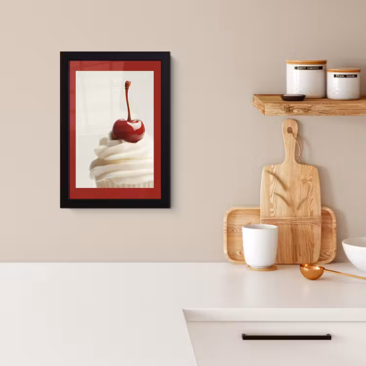 Cadre photo - Cupcake - Cerise - Rouge — 2