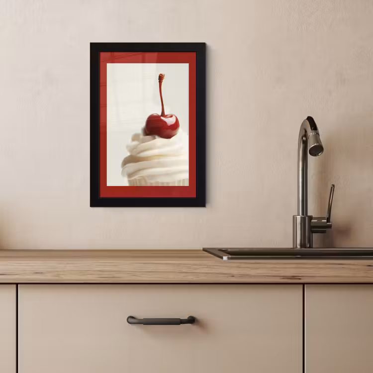 Cadre photo - Cupcake - Cerise - Rouge — 3