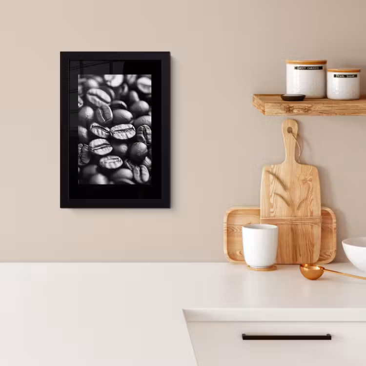 Cadre photo - Grains de café - Noirs - Vintage — 2