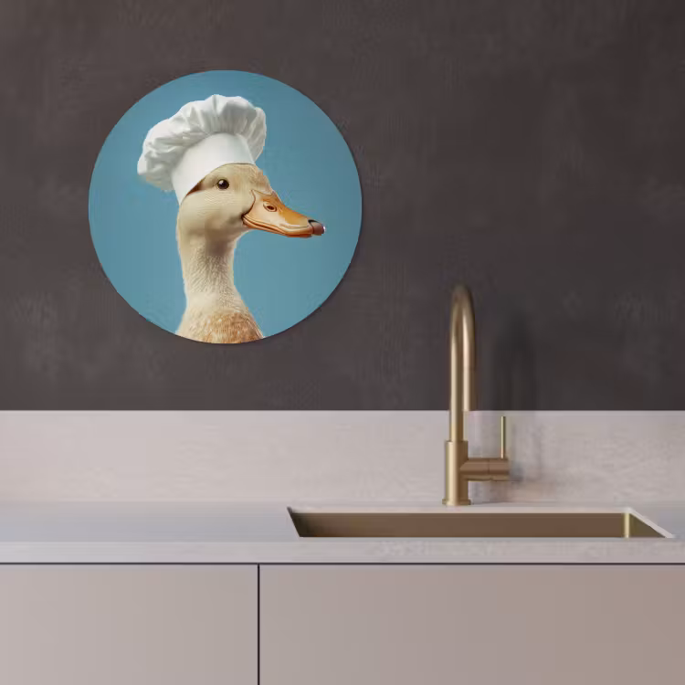 Tableau rond - Canard - Toque - Mignon - Oiseau — 4
