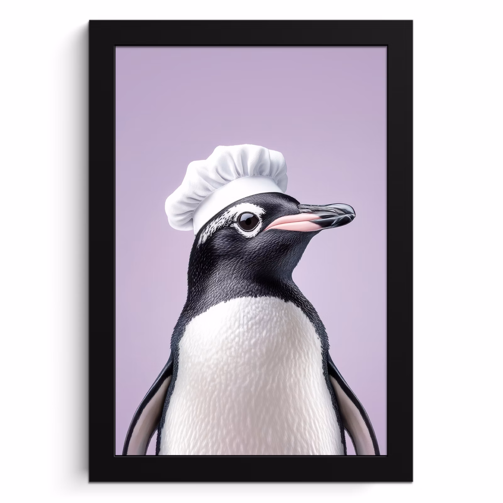 Cadre Photo - Pingouin - Toque - Mignon - Violet — 1
