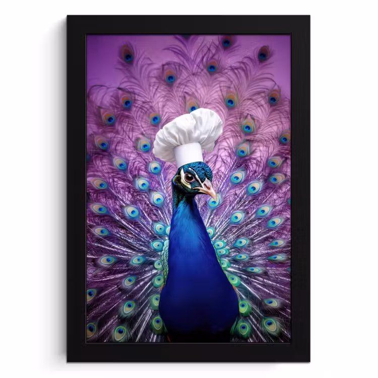 Cadre Photo - Paon - Toque - Cool - Violet — 1