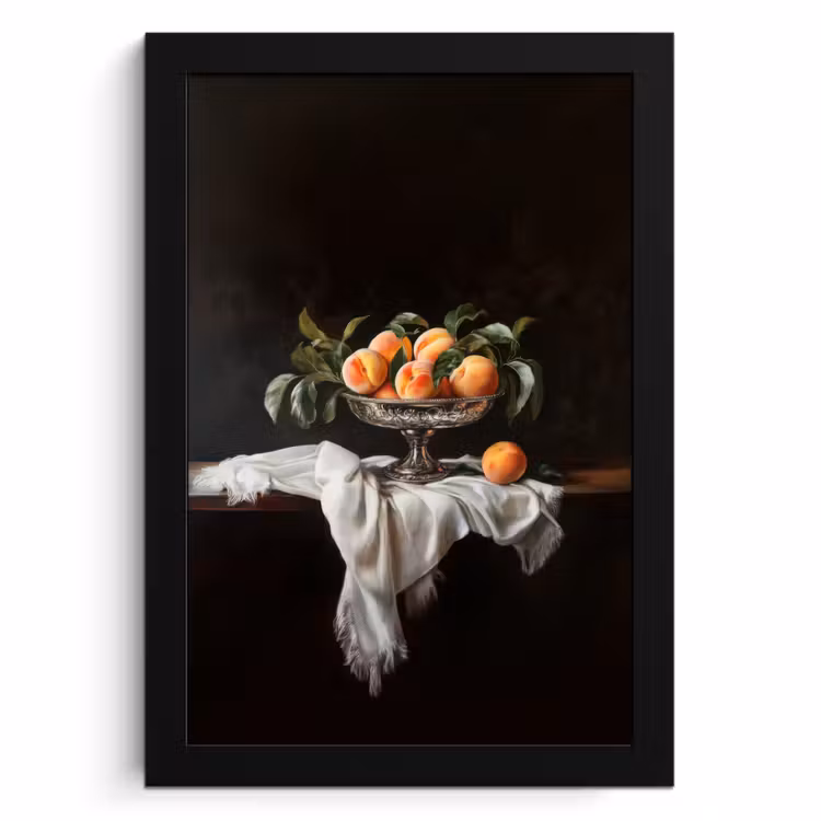 Cadre Photo - Nature morte - Pêches - Vintage — 1