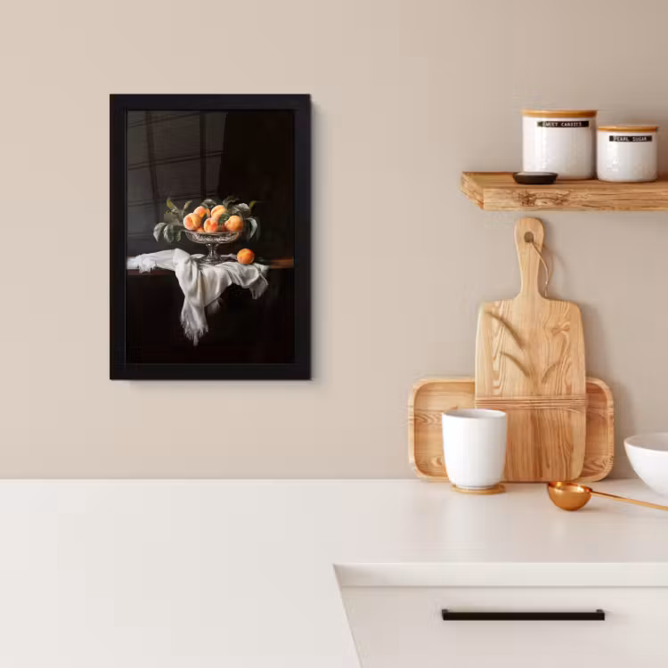 Cadre Photo - Nature morte - Pêches - Vintage — 3