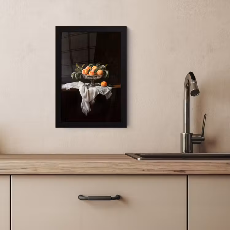 Cadre Photo - Nature morte - Pêches - Vintage — 4