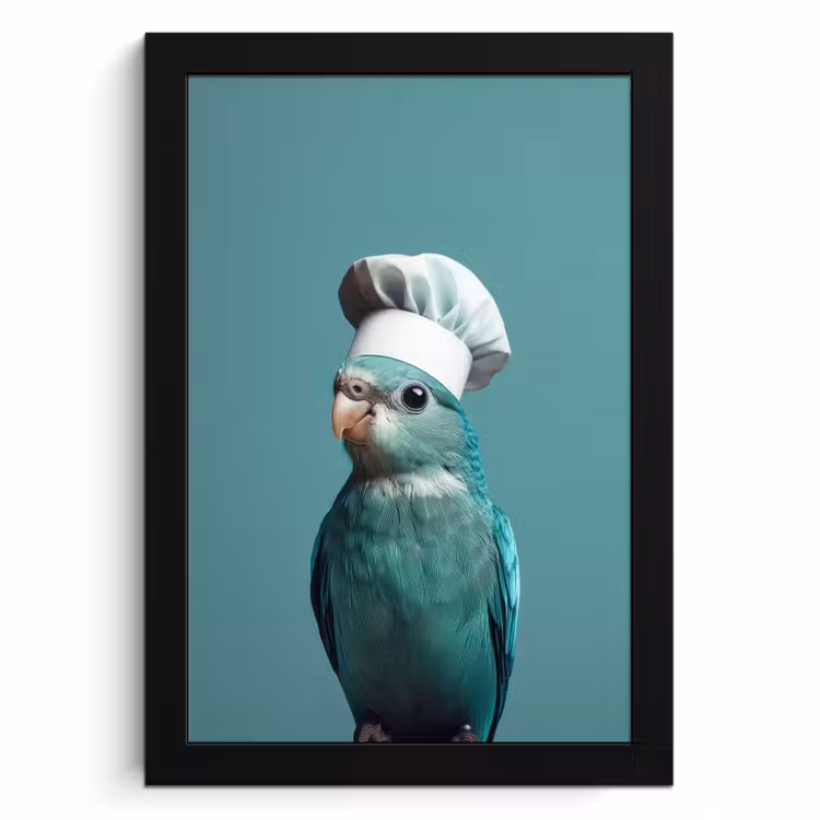 Cadre Photo - Perruche - Oiseau - Toque - Mignon — 1