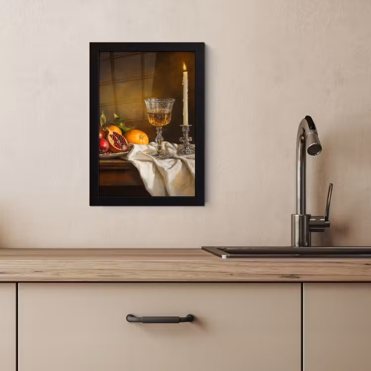 Cadre Photo - Fruit - Nature morte - Vin - Bougie — 2