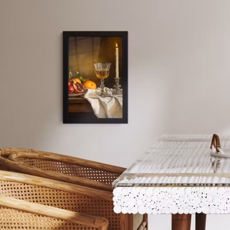 Cadre Photo - Fruit - Nature morte - Vin - Bougie — 3