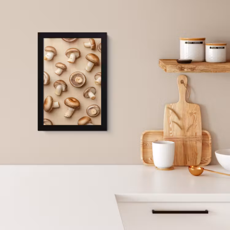 Cadre Photo - Champignons de châtaigne - Beige — 2