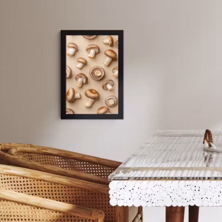 Cadre Photo - Champignons de châtaigne - Beige — 3