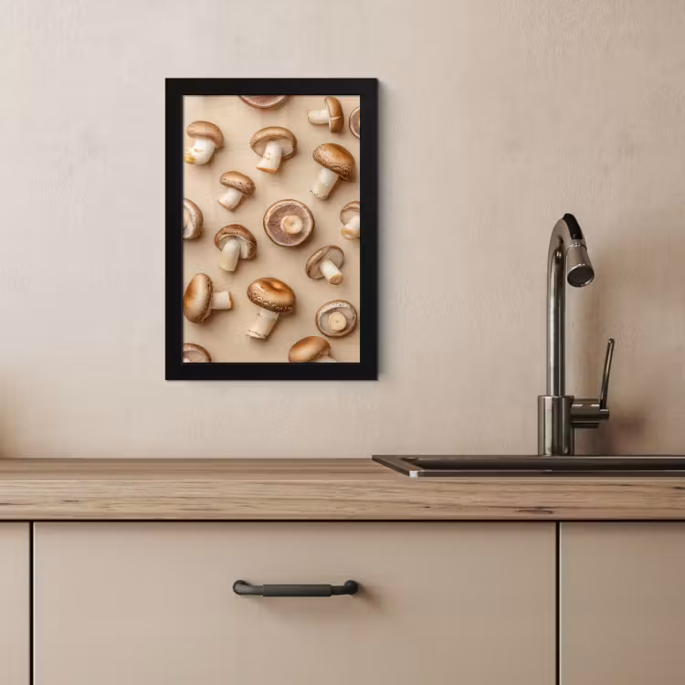 Cadre Photo - Champignons de châtaigne - Beige — 4