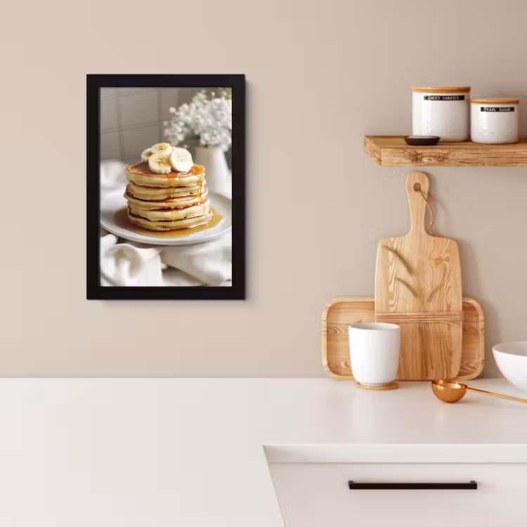 Cadre Photo - Crêpes - Banane - Sirop - Blanc - Beige — 2