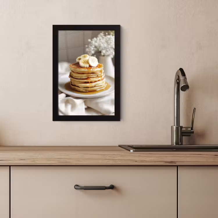 Cadre Photo - Crêpes - Banane - Sirop - Blanc - Beige — 4