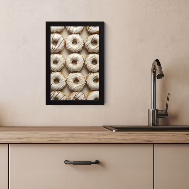 Cadre Photo - Donuts - Chocolat - Blanc - Beige — 2