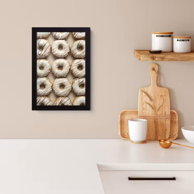 Cadre Photo - Donuts - Chocolat - Blanc - Beige — 3